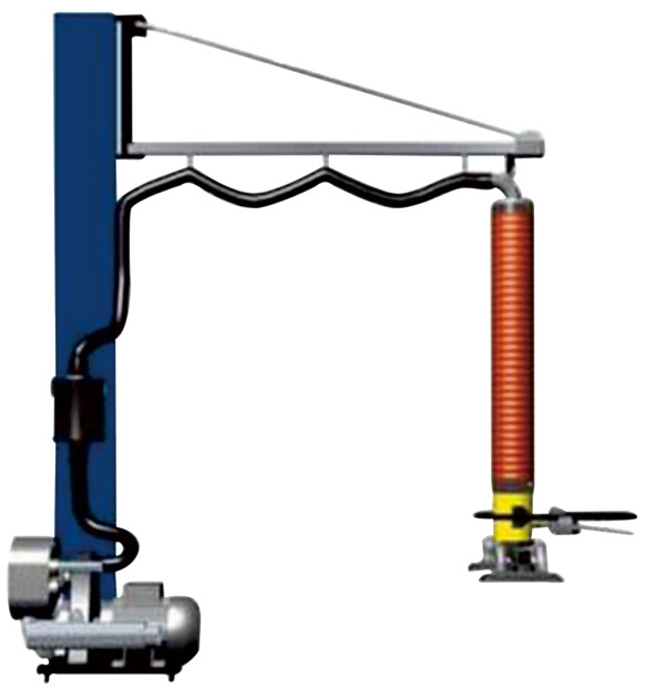 EMLH1202550 ভ্যাকুয়াম লিফটিং সিস্টেম 2800mm*270° সেক্টর ওয়ার্কিং এলাকা অ্যালুমিনিয়াম খাদ রেল সঙ্গে